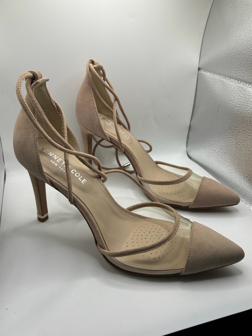 Kenneth Cole Riley 85 Lace Up Heels Women’s 6 Dusty Rose Pointed Toe Pumps